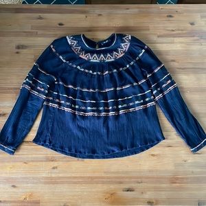 Maeve by Anthropologie Embroidered top size small